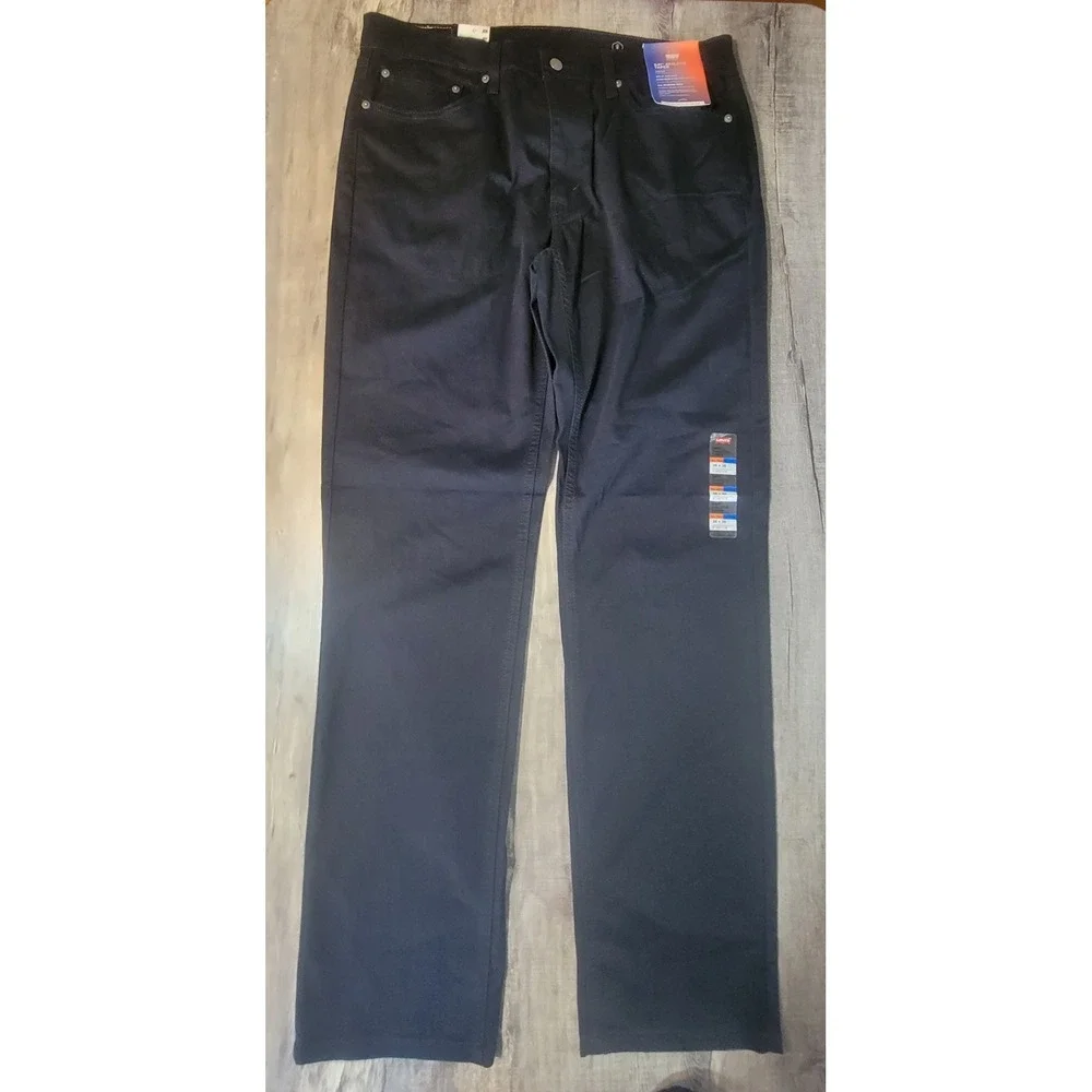 Levis 541 Athletic Taper Black Jeans Mens 36x36 Performance Stretch 18181-0529